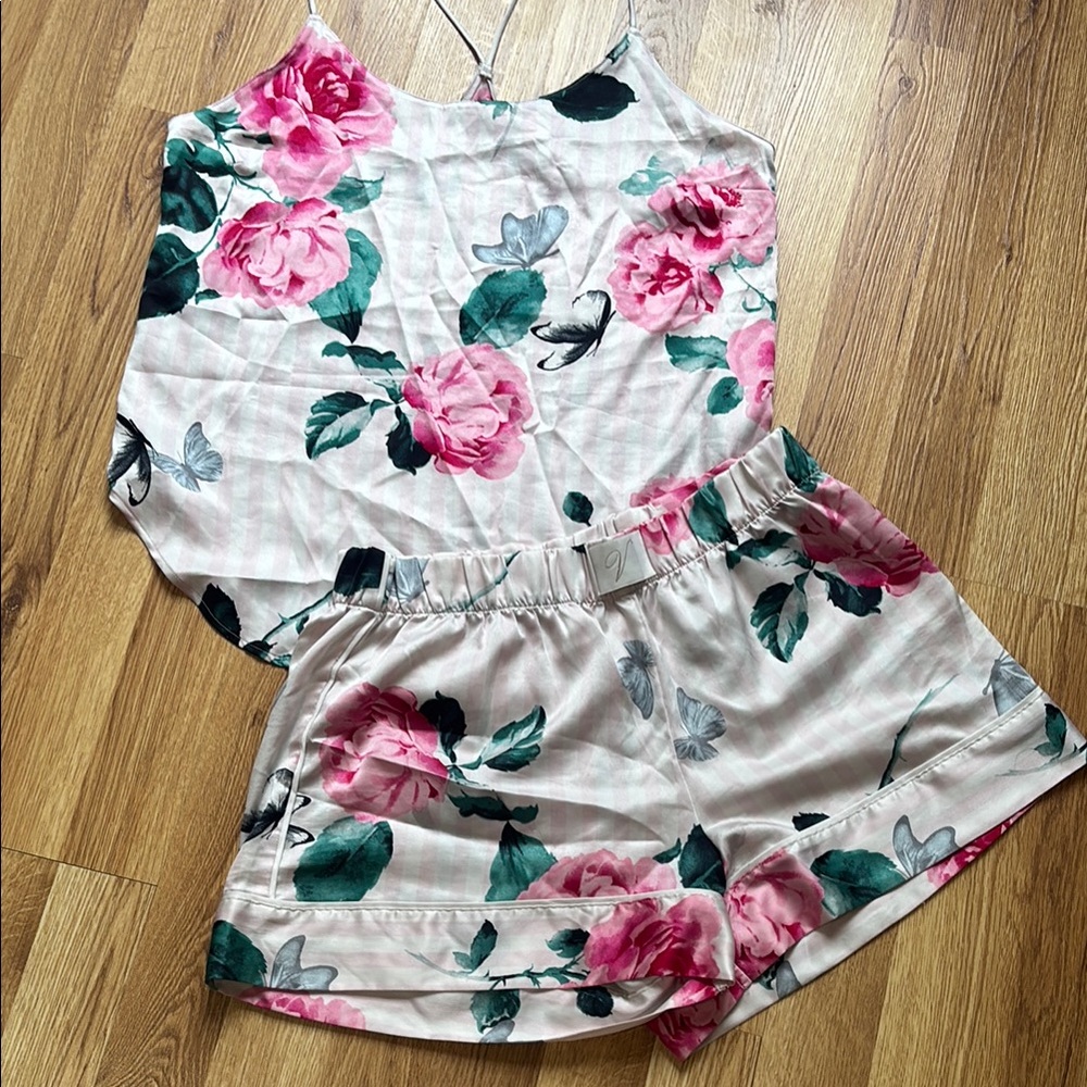 Victoria’s Secret Floral Tank and Shorts Pajama Set